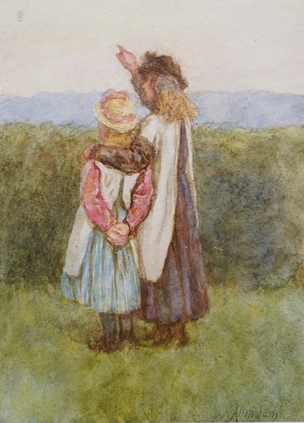 Helen Allingham RWS, (1848-1926), 'Near the shore at Lynmouth, North Devon, 1874'